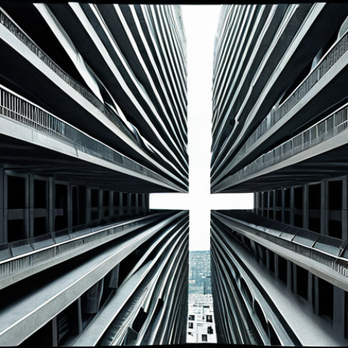 A visually complex and surreal cityscape, reminiscent of Christopher Nolan's "Inception" and "Tenet." Buildings fold and twist unnaturally, while elements of time inversion are subtly integrated, showing motion in reverse or paradoxical arrangements. The scene should feel like a mind-bending puzzle, with a touch of elegant chaos, reflecting the cognitive challenge of his non-linear narratives. Emphasize intricate details and a sophisticated, slightly disorienting aesthetic.